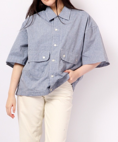 【セール】bel ritmo 半袖ワークシャツ(シャツ/ブラウス)|FUNALIVE(ファンアライブ) 【セール】bel ritmo 半袖ワークシャツ(シャツ/ブラウス)|FUNALIVE(ファンアライブ)