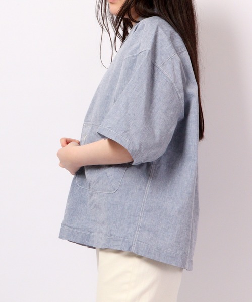 【セール】bel ritmo 半袖ワークシャツ(シャツ/ブラウス)|FUNALIVE(ファンアライブ) 【セール】bel ritmo 半袖ワークシャツ(シャツ/ブラウス)|FUNALIVE(ファンアライブ)