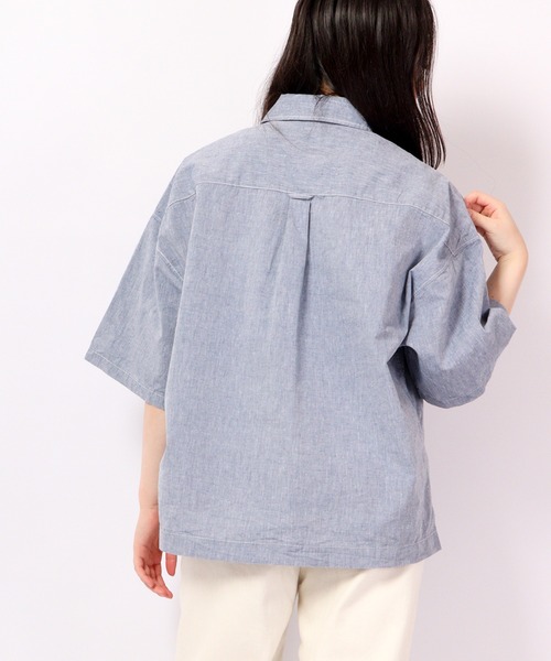 【セール】bel ritmo 半袖ワークシャツ(シャツ/ブラウス)|FUNALIVE(ファンアライブ) 【セール】bel ritmo 半袖ワークシャツ(シャツ/ブラウス)|FUNALIVE(ファンアライブ)