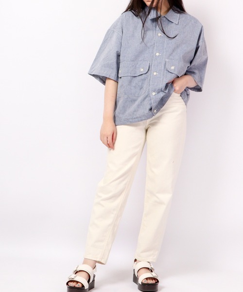 【セール】bel ritmo 半袖ワークシャツ(シャツ/ブラウス)|FUNALIVE(ファンアライブ) 【セール】bel ritmo 半袖ワークシャツ(シャツ/ブラウス)|FUNALIVE(ファンアライブ)