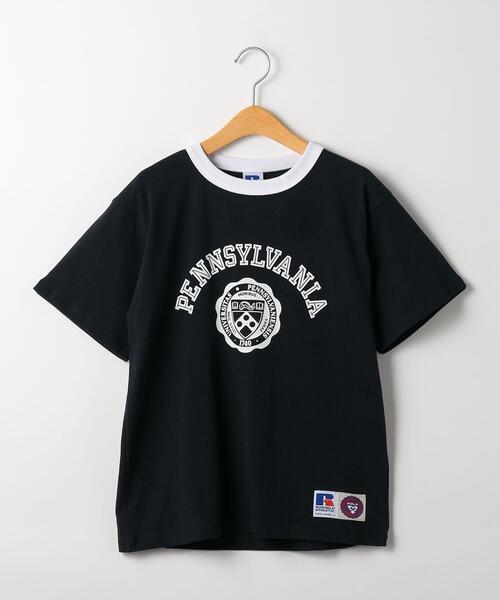 Russell Athletic（ラッセルアスレティック）の「【別注】＜RUSSELL ATHLETIC＞ EX TJ UnivofPenn 140-150cm（Tシャツ/カットソー・キッズ・ネイビー/オフホワイト・140cm/150cm）」の2枚目の写真