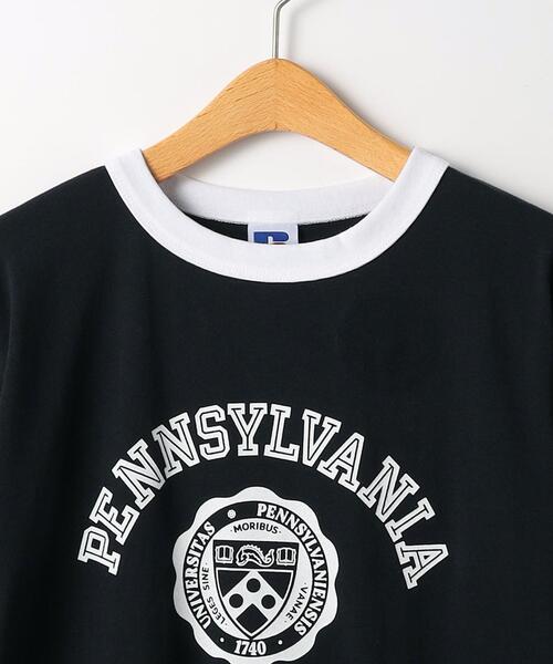 Russell Athletic（ラッセルアスレティック）の「【別注】＜RUSSELL ATHLETIC＞ EX TJ UnivofPenn 140-150cm（Tシャツ/カットソー・キッズ・ネイビー/オフホワイト・140cm/150cm）」の3枚目の写真