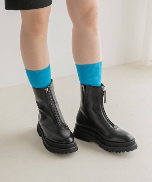 LOWRYS FARM（ローリーズファーム）の「タンクソールブーツ　123068（ブーツ・レディース・ブラック/ブラウン/ブラック系その他・MEDIUM/LARGE）」の3枚目の写真