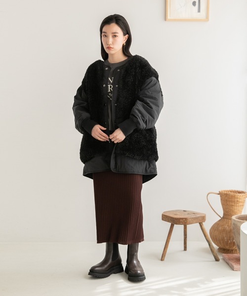 LOWRYS FARM（ローリーズファーム）の「タンクソールブーツ　123068（ブーツ・レディース・ブラック/ブラウン/ブラック系その他・MEDIUM/LARGE）」の10枚目の写真