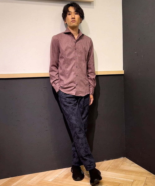 MICHEL KLEIN HOMME (ミッシェルクランオム)の「ベジタブルスエードシャツ(シャツ/ブラウス・メンズ・ブラウン/ブラック/パープル/ボルドー・LARGE/X-LARGE/MEDIUM/44)」の9枚目の写真