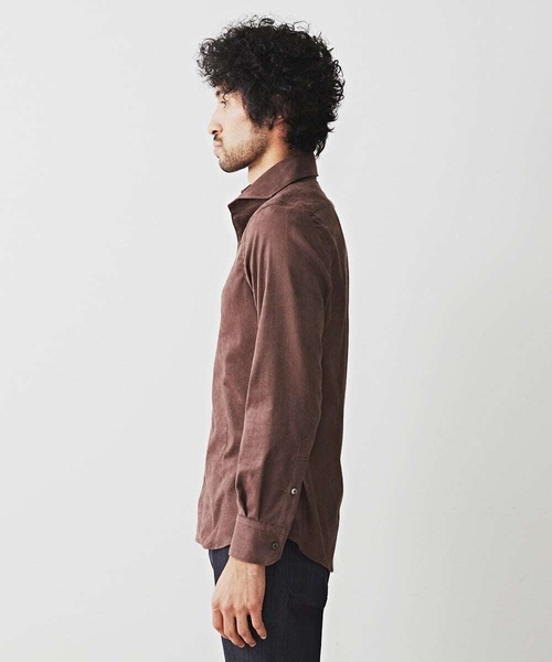 MICHEL KLEIN HOMME (ミッシェルクランオム)の「ベジタブルスエードシャツ(シャツ/ブラウス・メンズ・ブラウン/ブラック/パープル/ボルドー・LARGE/X-LARGE/MEDIUM/44)」の12枚目の写真