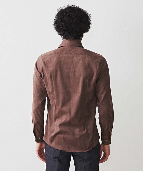 MICHEL KLEIN HOMME (ミッシェルクランオム)の「ベジタブルスエードシャツ(シャツ/ブラウス・メンズ・ブラウン/ブラック/パープル/ボルドー・LARGE/X-LARGE/MEDIUM/44)」の13枚目の写真