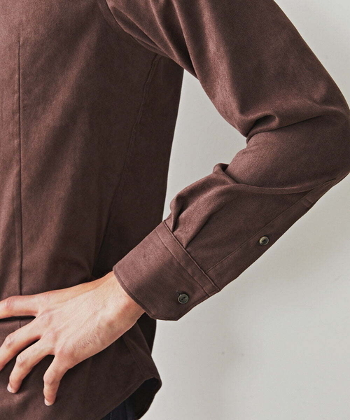 MICHEL KLEIN HOMME (ミッシェルクランオム)の「ベジタブルスエードシャツ(シャツ/ブラウス・メンズ・ブラウン/ブラック/パープル/ボルドー・LARGE/X-LARGE/MEDIUM/44)」の15枚目の写真