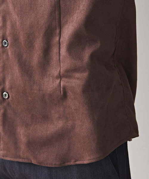 MICHEL KLEIN HOMME (ミッシェルクランオム)の「ベジタブルスエードシャツ(シャツ/ブラウス・メンズ・ブラウン/ブラック/パープル/ボルドー・LARGE/X-LARGE/MEDIUM/44)」の16枚目の写真