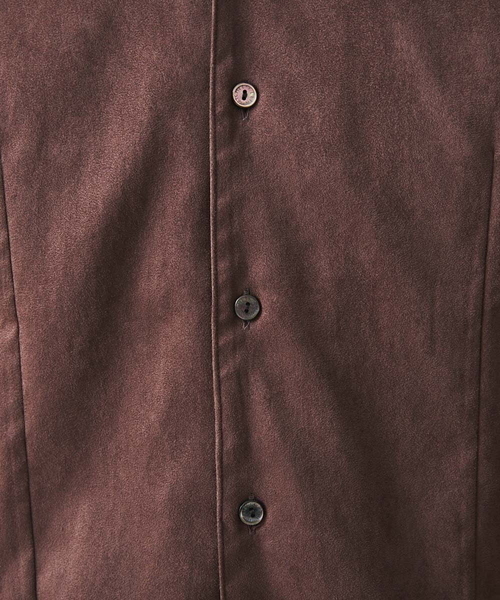 MICHEL KLEIN HOMME (ミッシェルクランオム)の「ベジタブルスエードシャツ(シャツ/ブラウス・メンズ・ブラウン/ブラック/パープル/ボルドー・LARGE/X-LARGE/MEDIUM/44)」の17枚目の写真