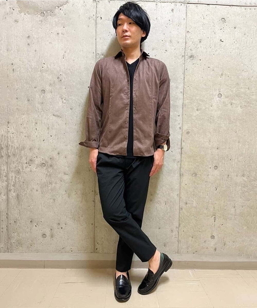 MICHEL KLEIN HOMME (ミッシェルクランオム)の「ベジタブルスエードシャツ(シャツ/ブラウス・メンズ・ブラウン/ブラック/パープル/ボルドー・LARGE/X-LARGE/MEDIUM/44)」の20枚目の写真