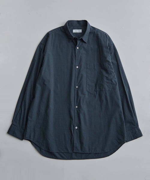 ADAM ET ROPE'(アダムエロペ)の「ビッグシルエット レギュラーカラーシャツ(シャツ/ブラウス・メンズ・ベージュ系その他/グリーン系その他/ブルー系その他4・M/L)」の2枚目の写真