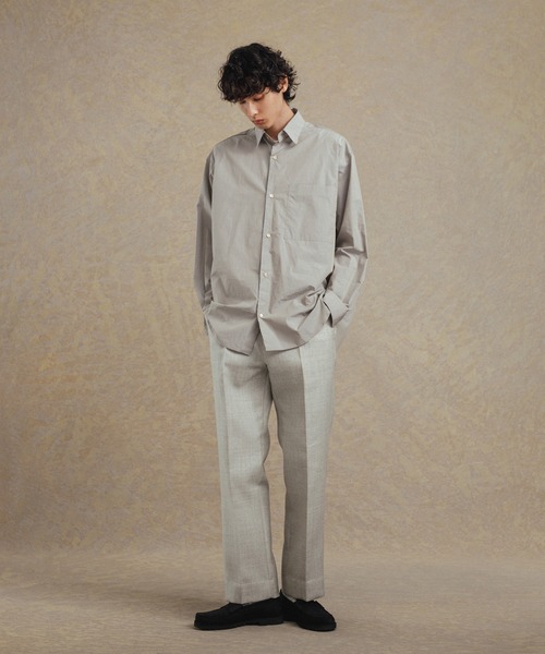 ADAM ET ROPE'(アダムエロペ)の「ビッグシルエット レギュラーカラーシャツ(シャツ/ブラウス・メンズ・ベージュ系その他/グリーン系その他/ブルー系その他4・M/L)」の7枚目の写真