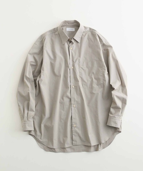 ADAM ET ROPE'(アダムエロペ)の「ビッグシルエット レギュラーカラーシャツ(シャツ/ブラウス・メンズ・ベージュ系その他/グリーン系その他/ブルー系その他4・M/L)」の9枚目の写真
