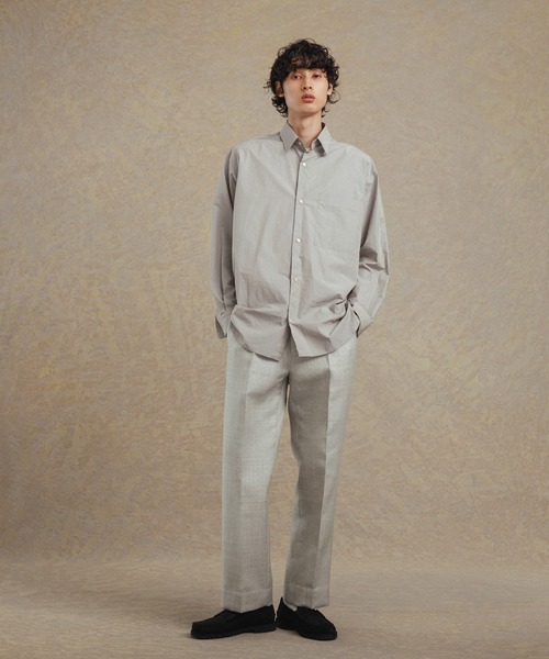 ADAM ET ROPE'(アダムエロペ)の「ビッグシルエット レギュラーカラーシャツ(シャツ/ブラウス・メンズ・ベージュ系その他/グリーン系その他/ブルー系その他4・M/L)」の8枚目の写真