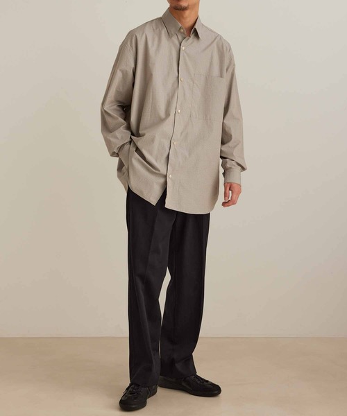 ADAM ET ROPE'(アダムエロペ)の「ビッグシルエット レギュラーカラーシャツ(シャツ/ブラウス・メンズ・ベージュ系その他/グリーン系その他/ブルー系その他4・M/L)」の19枚目の写真