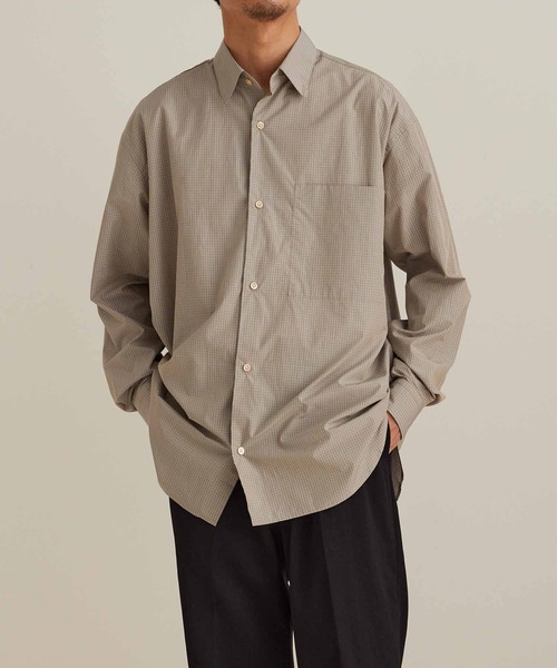 ADAM ET ROPE'(アダムエロペ)の「ビッグシルエット レギュラーカラーシャツ(シャツ/ブラウス・メンズ・ベージュ系その他/グリーン系その他/ブルー系その他4・M/L)」の17枚目の写真