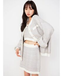 CALNAMUR | ツイードニットカーディガン(カーディガン/ボレロ)