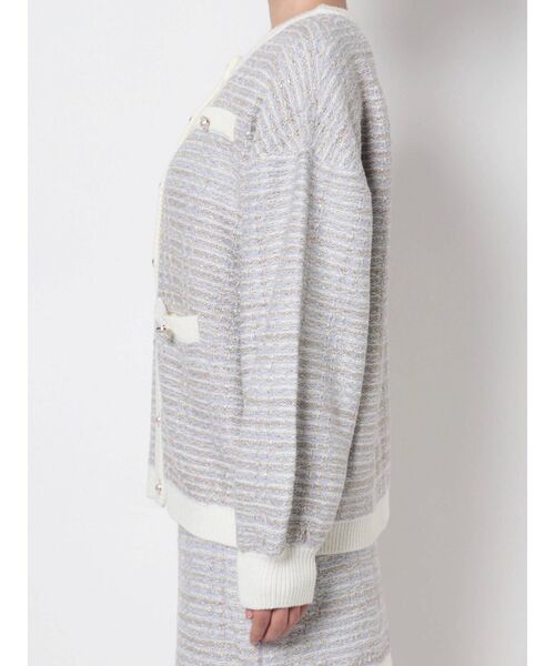 CALNAMUR(カルナムール)の「ツイードニットカーディガン(カーディガン/ボレロ・レディース・イエロー/ブラック/ブルー・FREE)」の16枚目の写真