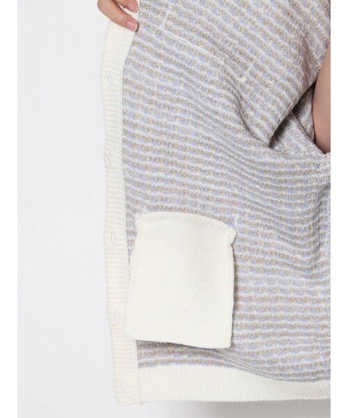 CALNAMUR(カルナムール)の「ツイードニットカーディガン(カーディガン/ボレロ・レディース・イエロー/ブラック/ブルー・FREE)」の21枚目の写真