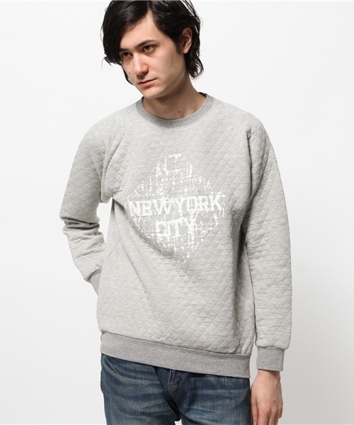 OUTLET（アウトレット）の「【WHO'S WHO gallery】GGキルトクルーネック（Tシャツ/カットソー・メンズ・ブラック/グレー・LARGE/MEDIUM）」の2枚目の写真
