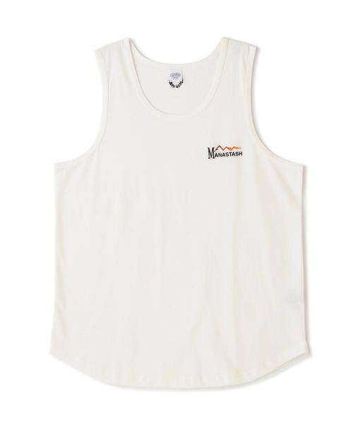 MANASTASH（マナスタッシュ）の「MANASTASH/マナスタッシュ　MS Circle logo tanktop　MSサークルロゴタンクトップ（タンクトップ・メンズ・ホワイト/ブラック・M/L）」の3枚目の写真