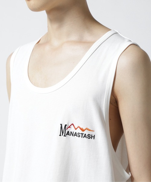 MANASTASH（マナスタッシュ）の「MANASTASH/マナスタッシュ　MS Circle logo tanktop　MSサークルロゴタンクトップ（タンクトップ・メンズ・ホワイト/ブラック・M/L）」の14枚目の写真