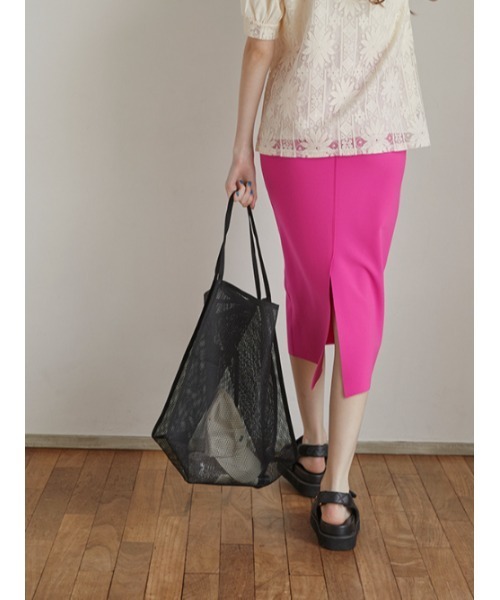 AMAIL(アマイル)の「Puchi mesh bag(トートバッグ・レディース・ブラック/ベージュ・FREE)」の14枚目の写真