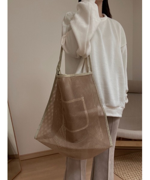 AMAIL(アマイル)の「Puchi mesh bag(トートバッグ・レディース・ブラック/ベージュ・FREE)」の19枚目の写真