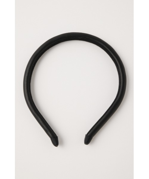 MOUSSY（マウジー）の「F/LEATHER ヘッドバンド（カチューシャ・レディース・ブラック/ブラウン・FREE）」の2枚目の写真