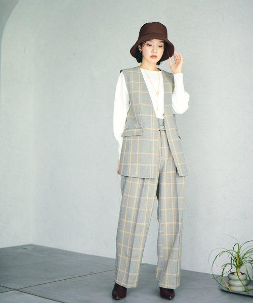 VIS（ビス）の「【洗える】中綿バケットハット（ハット・レディース・ブラック/キナリ/ダークブラウン・FREE）」の17枚目の写真