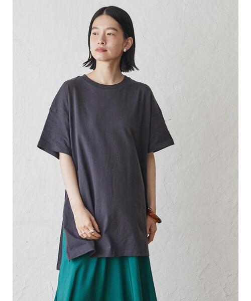 AMERICAN HOLIC（アメリカンホリック）の「サイドスリットカットチュニック（Tシャツ/カットソー・レディース・ライトベージュ/レッド/ホワイト系その他4/ブラック・L/M）」の17枚目の写真