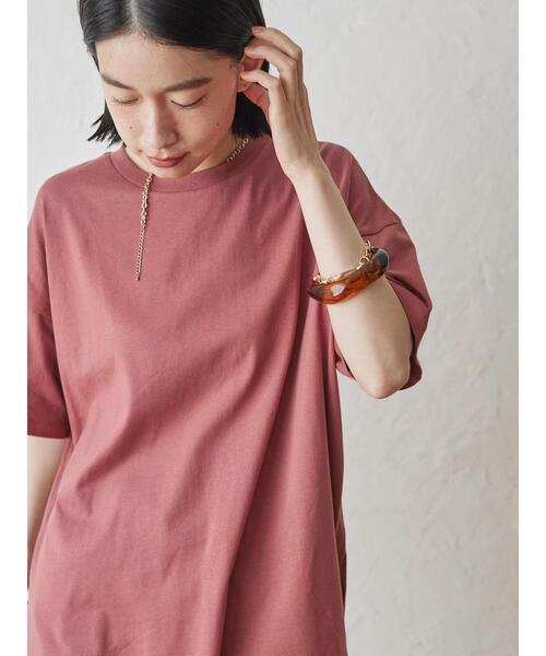 AMERICAN HOLIC（アメリカンホリック）の「サイドスリットカットチュニック（Tシャツ/カットソー・レディース・ライトベージュ/レッド/ホワイト系その他4/ブラック・L/M）」の22枚目の写真