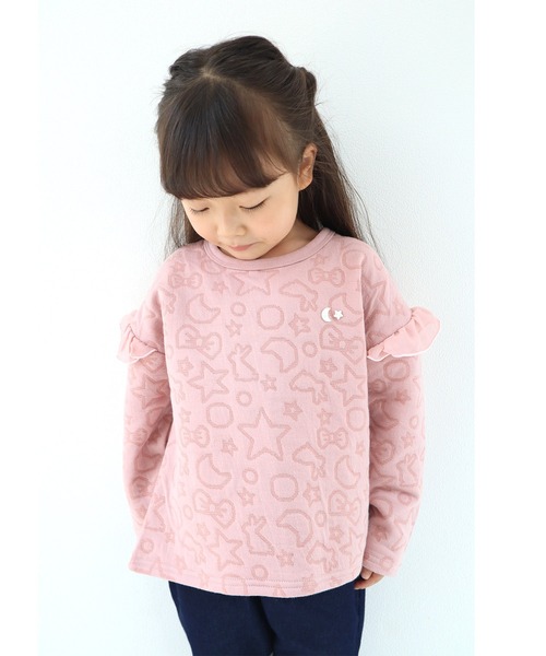 SKAPE(エスケープ)の「キルトトレーナー(スウェット・キッズ・ピンク/ブラウン・100cm/130cm/110cm/140cm/120cm/90cm)」の2枚目の写真