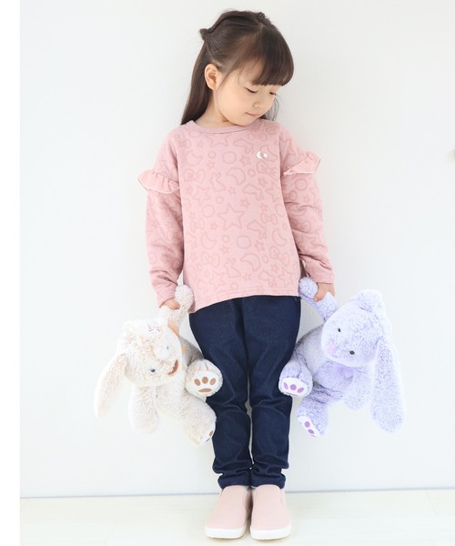 SKAPE(エスケープ)の「キルトトレーナー(スウェット・キッズ・ピンク/ブラウン・100cm/130cm/110cm/140cm/120cm/90cm)」の5枚目の写真