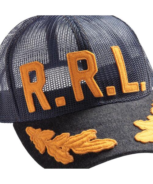 新品*RRL* ロゴパッチ メッシュ トラッカー キャップ *ダブルアールエル 22FW RRL ダブルアールエル ロゴ メッシュ トラッカー キャップ