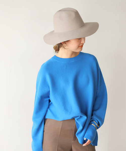 SLOBE IENA（スローブイエナ）の「【Benelli Montacone/ベネリモンタコーネ】SIMPLE ハット（ハット・レディース・チャコールグレー/ベージュ・FREE）」の13枚目の写真