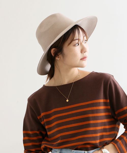 SLOBE IENA（スローブイエナ）の「【Benelli Montacone/ベネリモンタコーネ】SIMPLE ハット（ハット・レディース・チャコールグレー/ベージュ・FREE）」の17枚目の写真