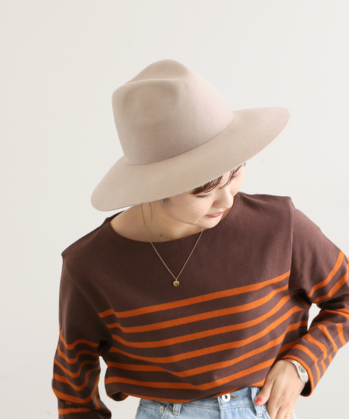 SLOBE IENA（スローブイエナ）の「【Benelli Montacone/ベネリモンタコーネ】SIMPLE ハット（ハット・レディース・チャコールグレー/ベージュ・FREE）」の18枚目の写真