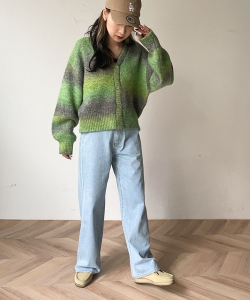 WEGO(ウィゴー)の「WEGO/グラデーションショートカーディガン(カーディガン/ボレロ・レディース・ブルー/ピンク/グリーン・FREE)」の22枚目の写真