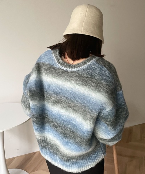 WEGO(ウィゴー)の「WEGO/グラデーションショートカーディガン(カーディガン/ボレロ・レディース・ブルー/ピンク/グリーン・FREE)」の12枚目の写真