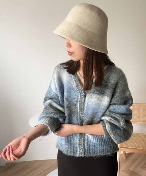 WEGO(ウィゴー)の「WEGO/グラデーションショートカーディガン(カーディガン/ボレロ・レディース・ブルー/ピンク/グリーン・FREE)」の20枚目の写真