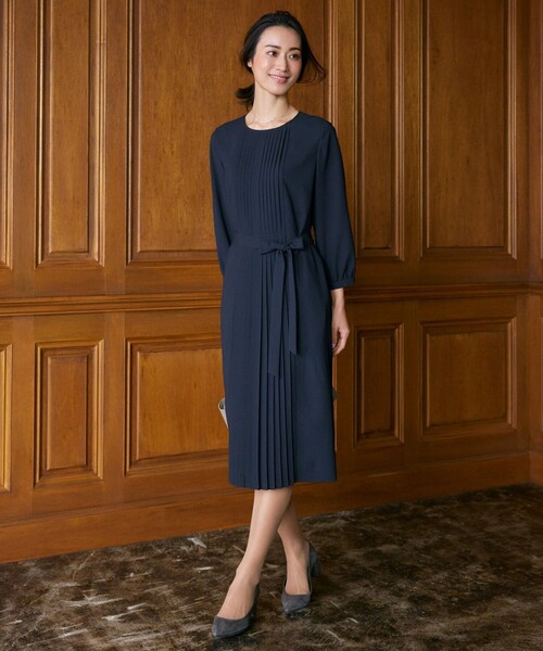 J.PRESS Ladies（J.プレス レディス）の「【洗える】2way ノルディスジョーゼット プリーツ ワンピース（ワンピース・レディース・ブラック系/ネイビー系・XS）」の21枚目の写真