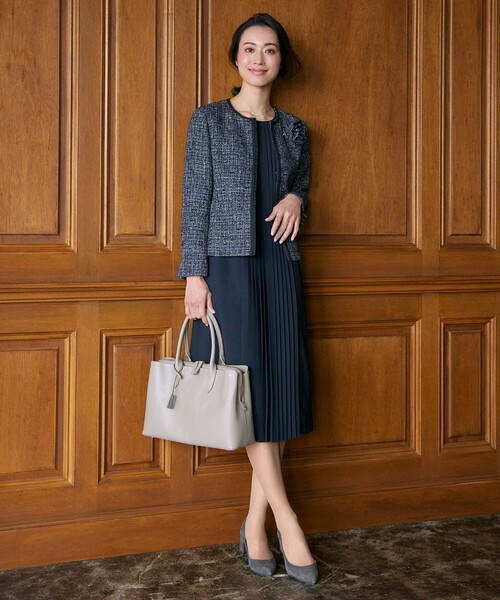 J.PRESS Ladies（J.プレス レディス）の「【洗える】2way ノルディスジョーゼット プリーツ ワンピース（ワンピース・レディース・ブラック系/ネイビー系・XS）」の20枚目の写真