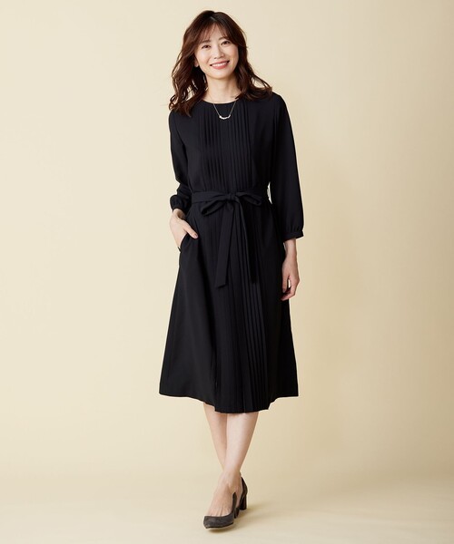 J.PRESS Ladies（J.プレス レディス）の「【洗える】2way ノルディスジョーゼット プリーツ ワンピース（ワンピース・レディース・ブラック系/ネイビー系・XS）」の17枚目の写真