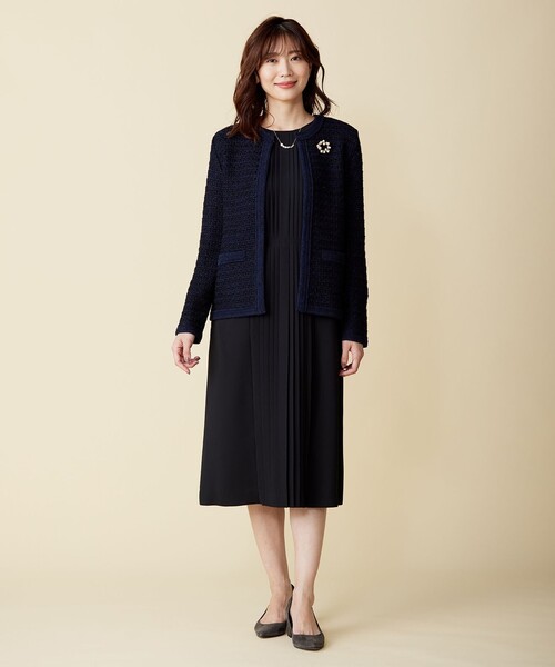 J.PRESS Ladies（J.プレス レディス）の「【洗える】2way ノルディスジョーゼット プリーツ ワンピース（ワンピース・レディース・ブラック系/ネイビー系・XS）」の16枚目の写真
