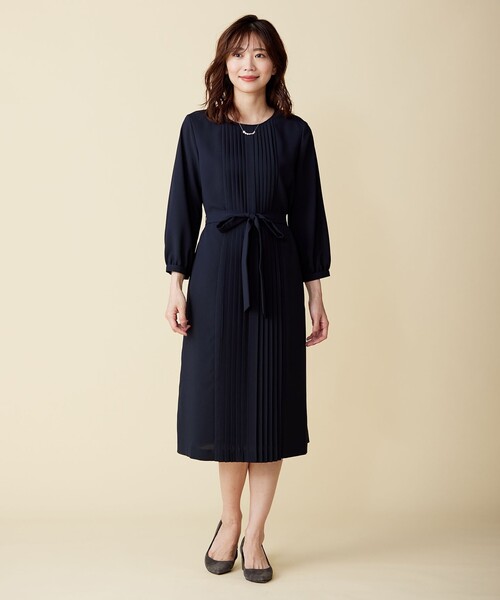 J.PRESS Ladies（J.プレス レディス）の「【洗える】2way ノルディスジョーゼット プリーツ ワンピース（ワンピース・レディース・ブラック系/ネイビー系・XS）」の15枚目の写真