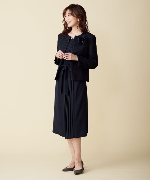 J.PRESS Ladies（J.プレス レディス）の「【洗える】2way ノルディスジョーゼット プリーツ ワンピース（ワンピース・レディース・ブラック系/ネイビー系・XS）」の14枚目の写真