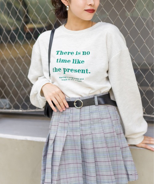 SpRay(スプレイ)の「刺繍ロゴスウェット(スウェット・レディース・ダークグリーン/ブラウン/ブルー/オートミール/スミクロ・FREE)」の4枚目の写真