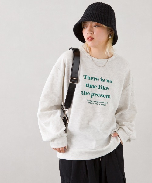 SpRay(スプレイ)の「刺繍ロゴスウェット(スウェット・レディース・ダークグリーン/ブラウン/ブルー/オートミール/スミクロ・FREE)」の6枚目の写真